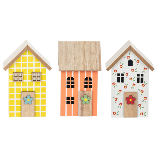 Colorful House Figurine-Assorted, each sold seperately