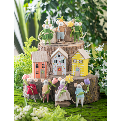 Colorful House Figurine-Assorted, each sold seperately