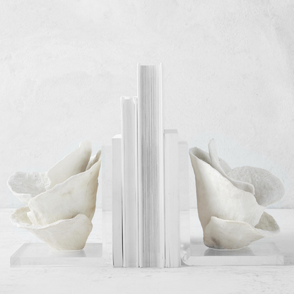 Faux Coral Book Ends-Pair