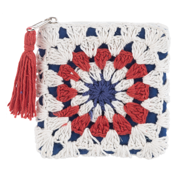 Crochet Patriotic Coin Purse-Assorted, each sold separately