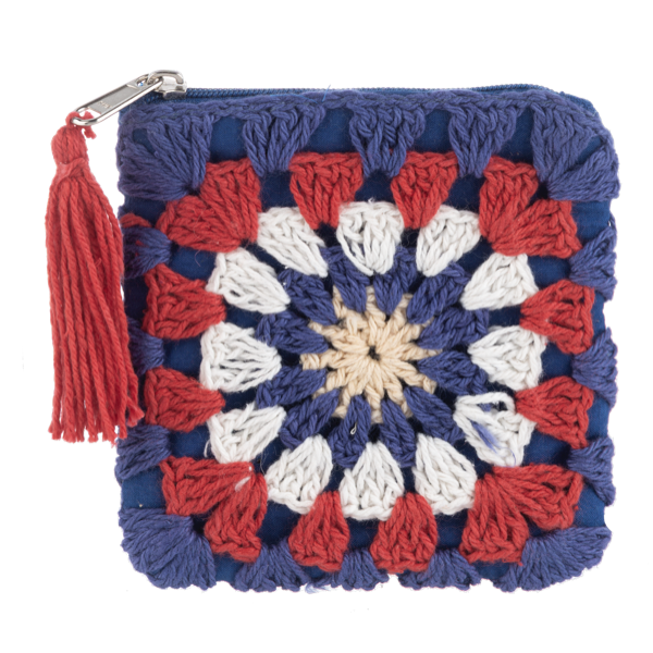 Crochet Patriotic Coin Purse-Assorted, each sold separately