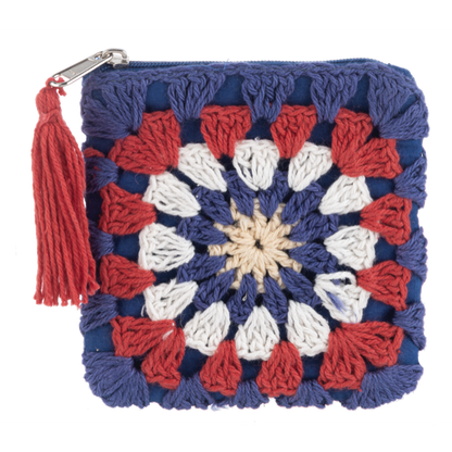 Crochet Patriotic Coin Purse-Assorted, each sold separately