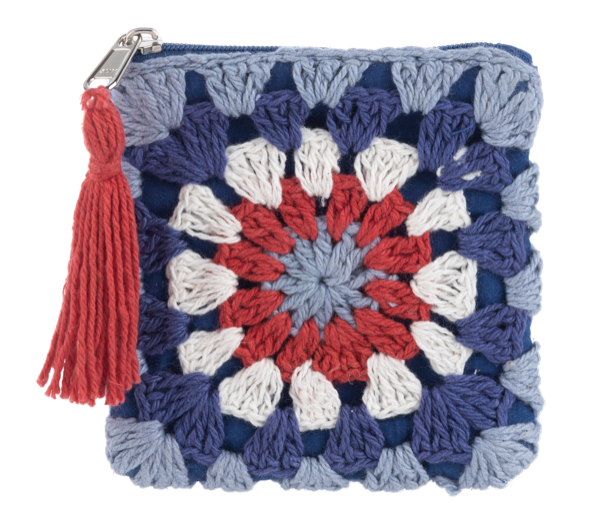 Crochet Patriotic Coin Purse-Assorted, each sold separately