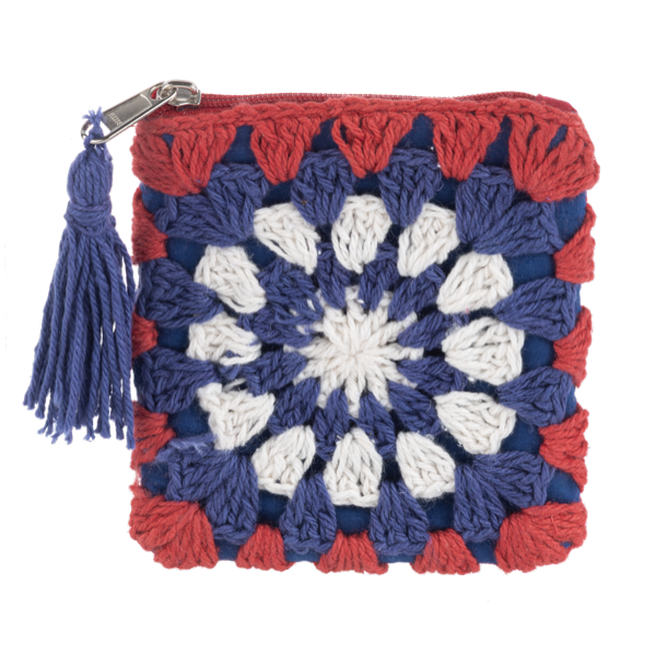 Crochet Patriotic Coin Purse-Assorted, each sold separately