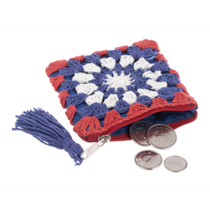 Crochet Patriotic Coin Purse-Assorted, each sold separately