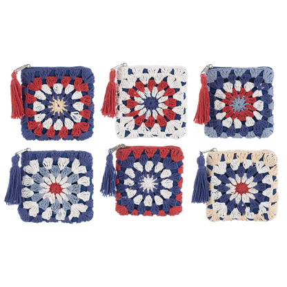 Crochet Patriotic Coin Purse-Assorted, each sold separately