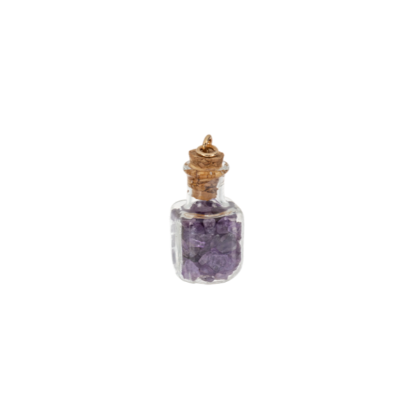 Crystal Intention Bottle Charms-Assorted Gemstones, each sold separately