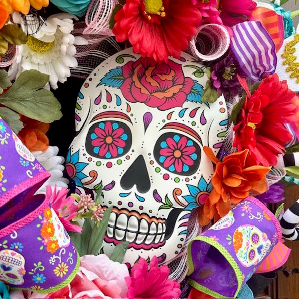 Day of the Dead Wreath-Handmade