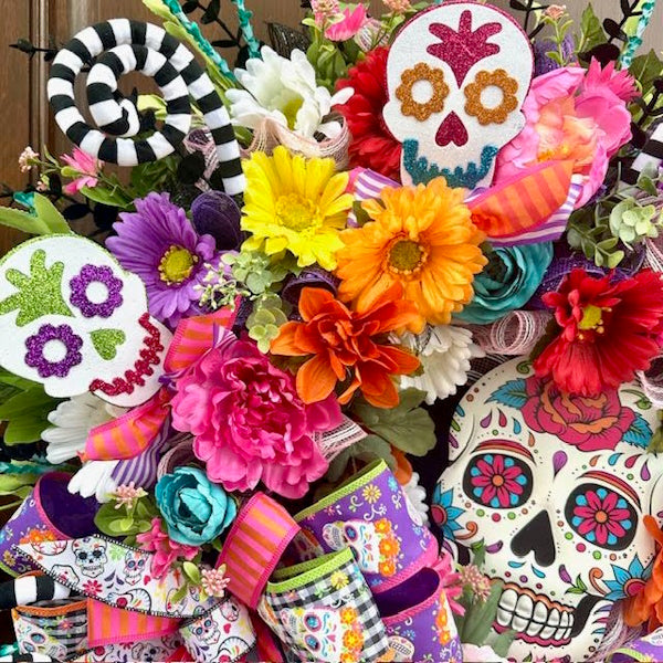 Day of the Dead Wreath-Handmade