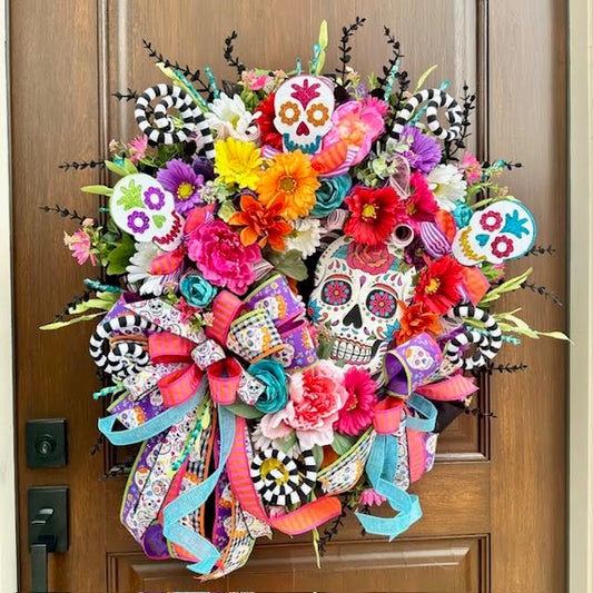 Day of the Dead Wreath-Handmade