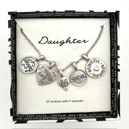 Sentimental Daughter Necklace, Gift Boxed
