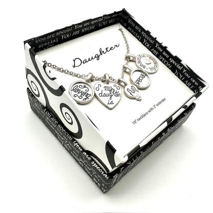 Sentimental Daughter Necklace, Gift Boxed