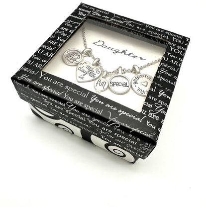 Sentimental Daughter Necklace, Gift Boxed