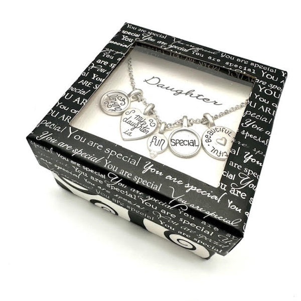 Sentimental Daughter Necklace, Gift Boxed