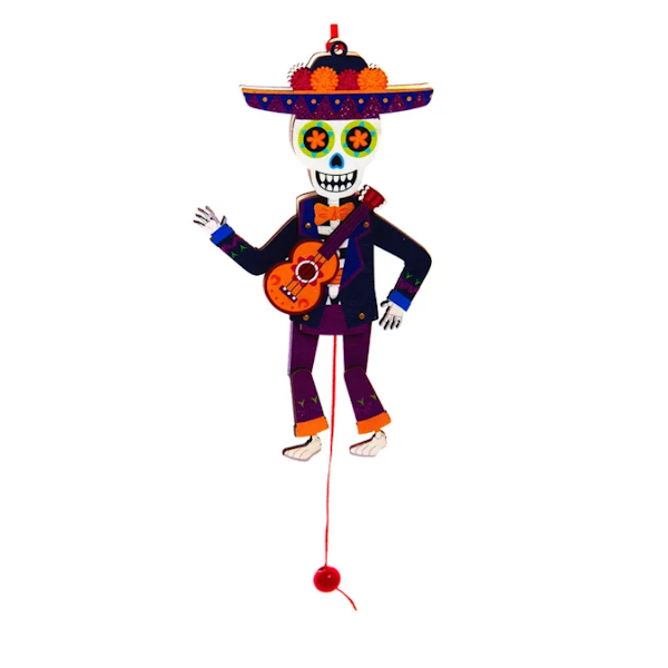 Day of the Dead Skeleton Pull Ornament, sold individually