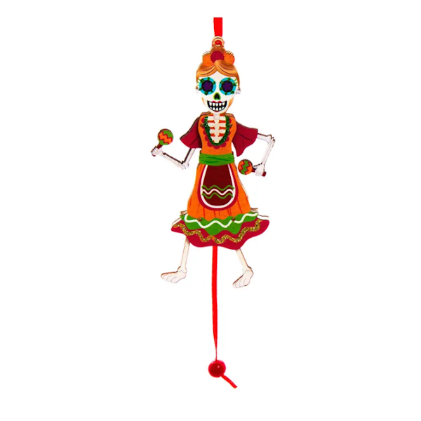 Day of the Dead Skeleton Pull Ornament, sold individually