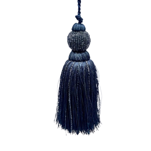 Dholak 6" Key Tassel-Blue Mix