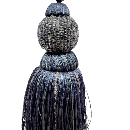 Dholak 6" Key Tassel-Blue Mix