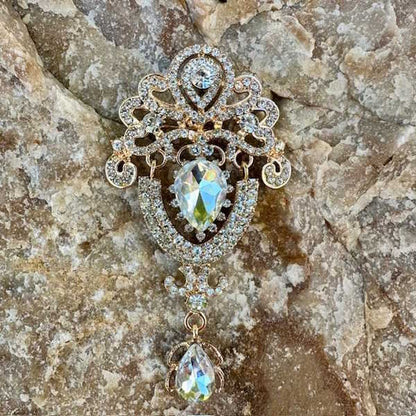 Diva Rhinestone Brooch Pin