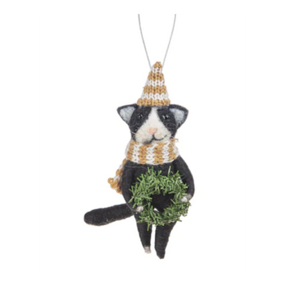 Dog and Cat Hipster Ornament, sold separately