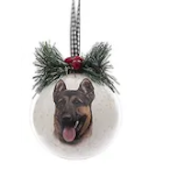 Dog Head Design Decoupage Ball Ornament-Assorted, sold seperately