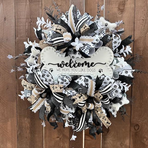 Dog Bone Wreath-Welcome!