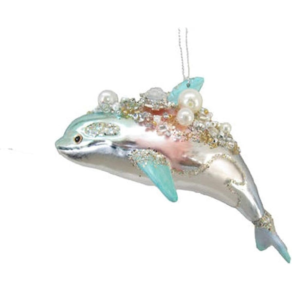 Glass Dolphin Ornament