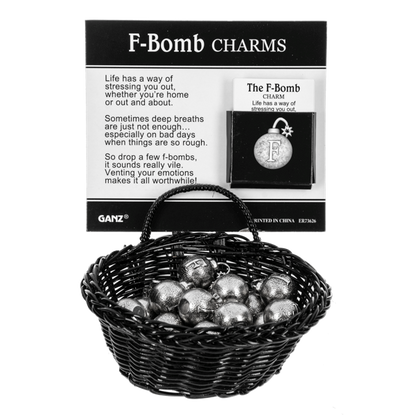 F-Bomb Charm, with Insert Card