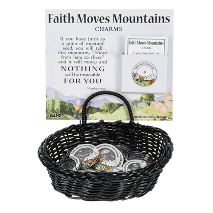 Faith Moves Mountains Charm Pocket Token, with Insert Card