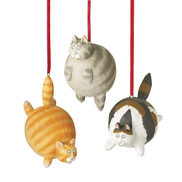 Fat Cat Ornament, 3 Styles-sold separately