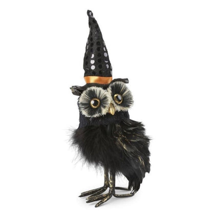 Black Feather Owl with Hat, 2 styles, sold separately