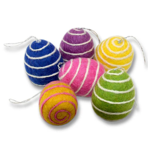 Felt Easter Egg Ornaments-Assorted, each sold separately