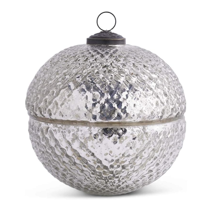 Filled Mercury Glass Lidded Ornament Candle-Assorted, sold seperately