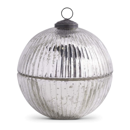 Filled Mercury Glass Lidded Ornament Candle-Assorted, sold seperately