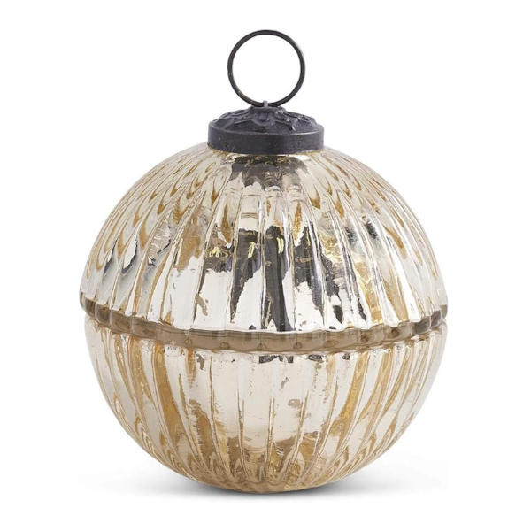 Filled Mercury Glass Lidded Ornament Candle-Assorted, sold seperately