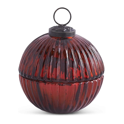 Filled Mercury Glass Lidded Ornament Candle-Assorted, sold seperately