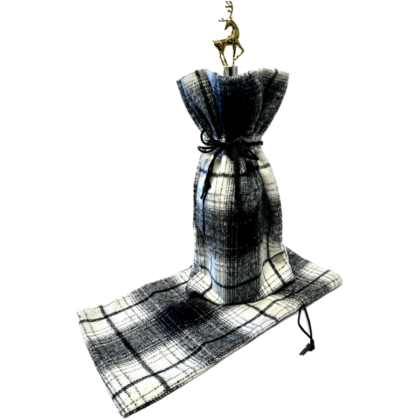 Cozy Plaid Flannel Wine Bottle Bag