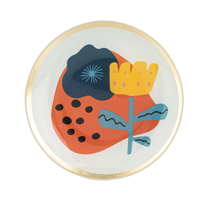 Colorful Fleur Trinket Dish-Assorted, each sold separately
