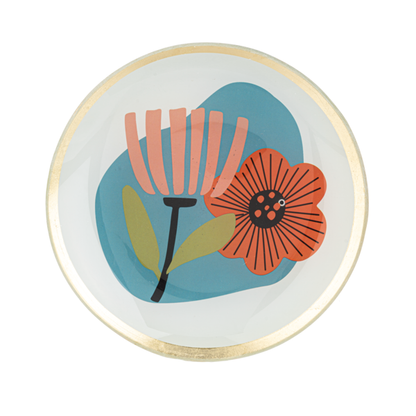 Colorful Fleur Trinket Dish-Assorted, each sold separately