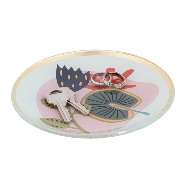 Colorful Fleur Trinket Dish-Assorted, each sold separately