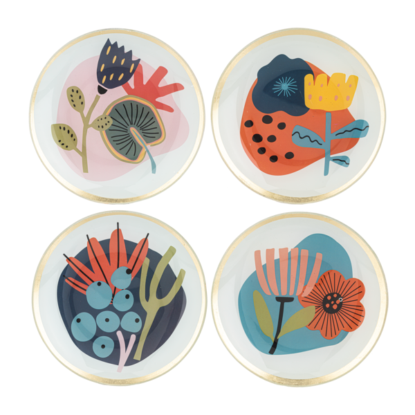 Colorful Fleur Trinket Dish-Assorted, each sold separately
