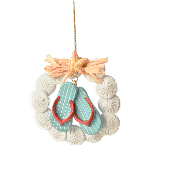 Flip Flops & Shell Wreath Ornament