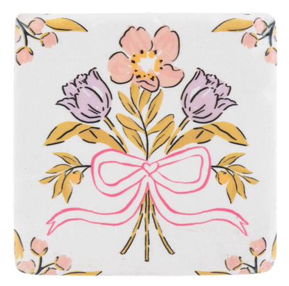 Floral Coaster Set