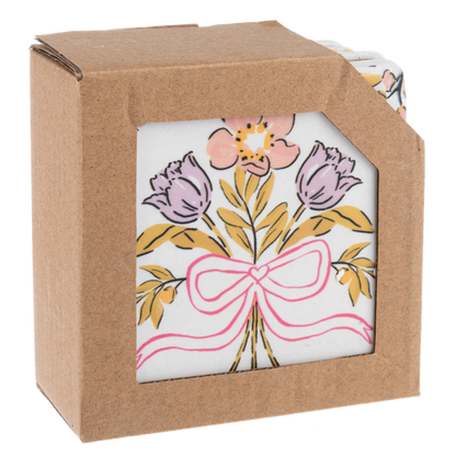 Floral Coaster Set