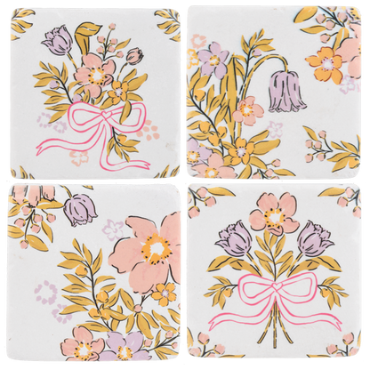 Floral Coaster Set