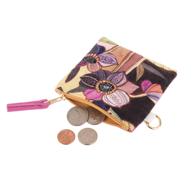 Floral Coin Purse-Assorted, each sold seperately