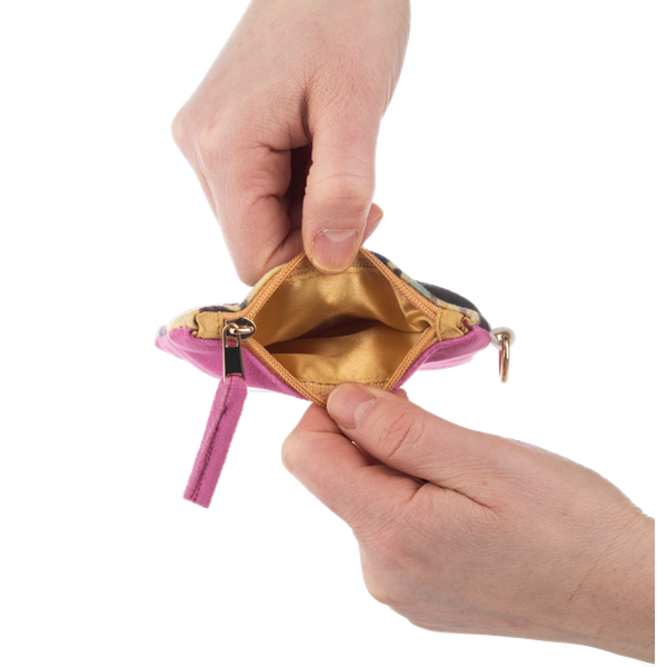 Floral Coin Purse-Assorted, each sold seperately