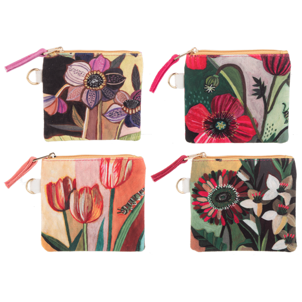 Floral Coin Purse-Assorted, each sold seperately
