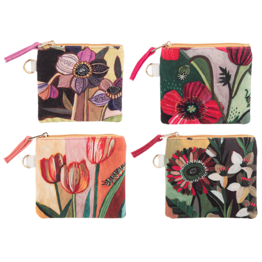 Floral Coin Purse-Assorted, each sold seperately