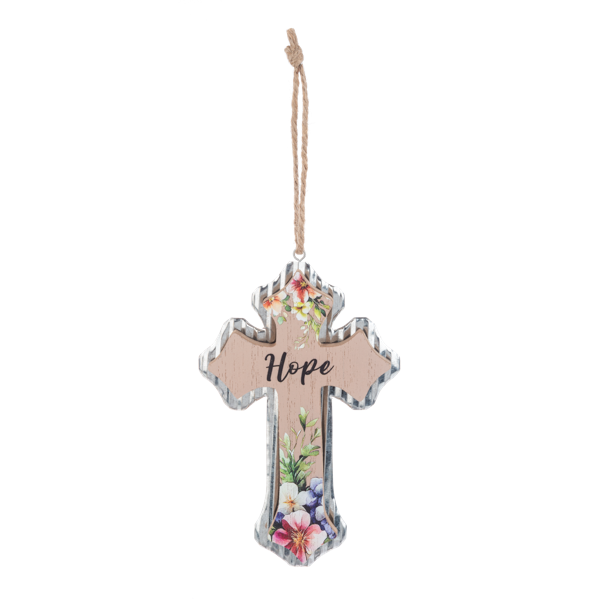 Floral Cross Ornaments-Assorted, each sold seperately